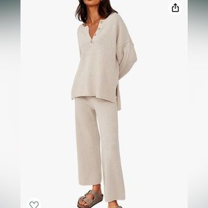 Lillusory Knit Lounge Set Size Small Apricot